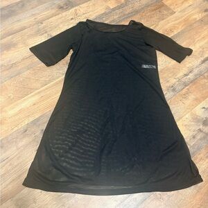 BeachLunchLounge Black Sheer A-Line Cover-Up Dress – Size Large